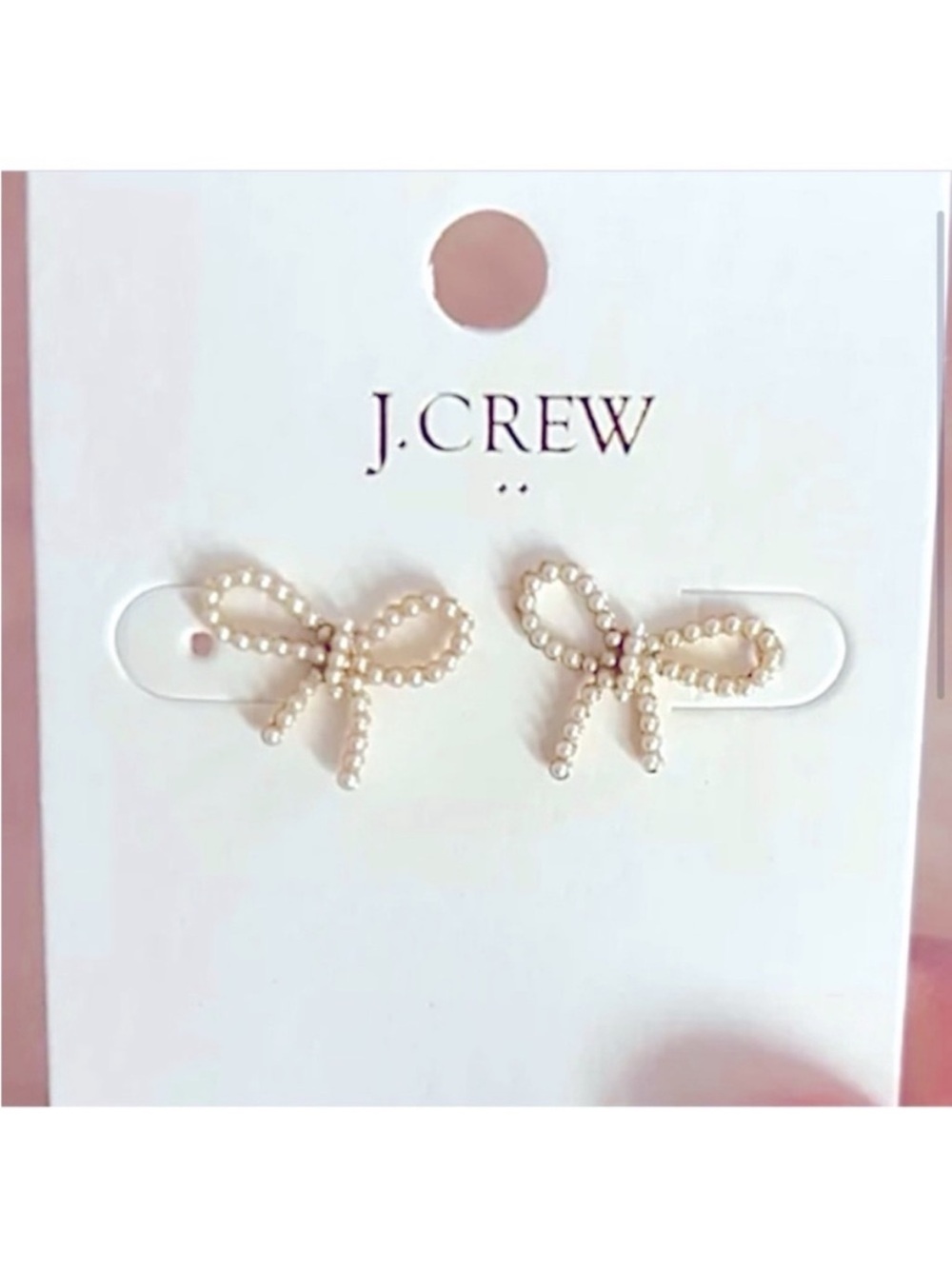 🆕 - J. Crew Pearl bow stud earrings. NWT